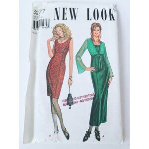 New Look 6277 Princess Seam Fitted Dress Panels Round Neckline Sleeveless Sheer